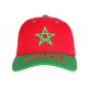 Casquette Maroc Verte et Rouge Drapeau Marocain Baseball CASQUETTES Nyls Création