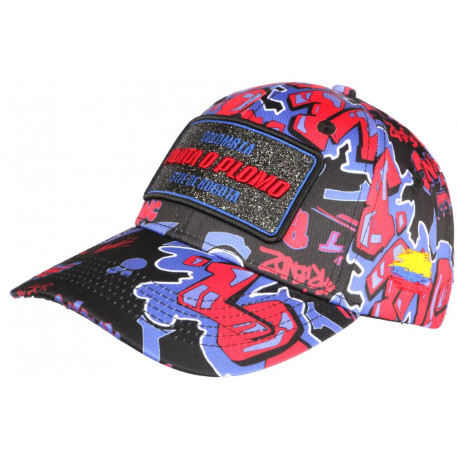 Casquette Plata o Plomo Rouge et Bleue Glitter Colombia Baseball CASQUETTES SKR