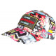 Casquette Plata o Plomo Rouge et Blanche Glitter Colombia Baseball CASQUETTES SKR