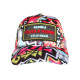 Casquette Plata o Plomo Rouge et Blanche Glitter Colombia Baseball CASQUETTES SKR