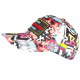 Casquette Plata o Plomo Rouge et Blanche Glitter Colombia Baseball CASQUETTES SKR