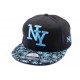 Casquette Snapback Ny Noire avec visière imprimée bleu ANCIENNES COLLECTIONS divers