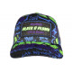 Casquette Plata o Plomo Vert Fluo et Bleue Glitter Colombia Baseball CASQUETTES SKR