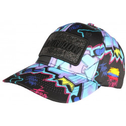 Casquette El Patron Bleue et Violette Streetwear Glitter Colombia CASQUETTES SKR