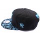 Casquette Snapback Ny Noire avec visière imprimée bleu ANCIENNES COLLECTIONS divers