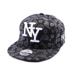 Casquette Snapback NY noire avec imprimé ANCIENNES COLLECTIONS divers