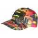 Casquette Plata o Plomo Orange et Noire Glitter Colombia Baseball CASQUETTES SKR