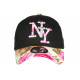 Casquette NY Noire Fleurs Roses Tropicale Baseball Fashion Gili CASQUETTES Hip Hop Honour