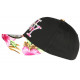 Casquette Enfant Rose et Noire a Fleurs Gili NY Baseball de 7 a 12 ans Casquette Enfant Hip Hop Honour