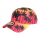 Casquette Enfant Orange et Rouge Print Palmiers Fashion Baseball NY Sunset 7 a 12 ans Casquette Enfant Hip Hop Honour