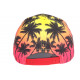 Casquette Enfant Orange et Rouge Print Palmiers Fashion Baseball NY Sunset 7 a 12 ans Casquette Enfant Hip Hop Honour