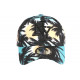 Casquette Enfant Bleue et Beige Palmiers Tropical Night de 7 a 12 ans Casquette Enfant Hip Hop Honour