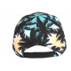 Casquette Enfant Bleue et Beige Palmiers Tropical Night de 7 a 12 ans Casquette Enfant Hip Hop Honour