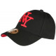 Casquette NY Rouge et Noire Tendance Visiere Baseball Stazky CASQUETTES Hip Hop Honour