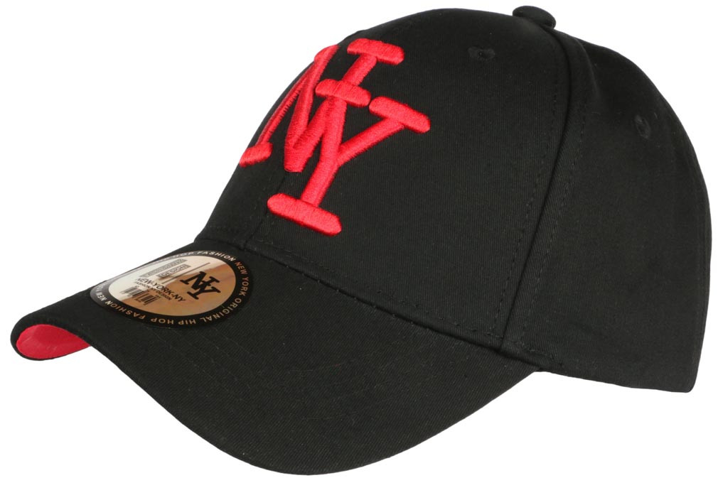Casquette Baseball NY Rouge Et Noire - Taille Unique - Marque Hip Hop Honour - Neuf Avec étiquettes