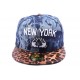 Casquette Snapback NY Façon Jean avec visière leopard ANCIENNES COLLECTIONS divers