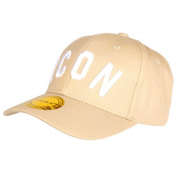 Casquette ICON Beige et Blanche Tendance Baseball Fyck CASQUETTES Hip Hop Honour