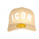 Casquette ICON Beige et Blanche Tendance Baseball Fyck CASQUETTES Hip Hop Honour