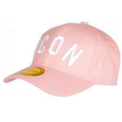 Casquette ICON Rose et Blanche Tendance Baseball Fyck CASQUETTES Hip Hop Honour