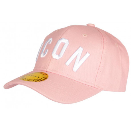 Casquette ICON Rose et Blanche Tendance Baseball Fyck CASQUETTES Hip Hop Honour