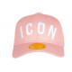 Casquette ICON Rose et Blanche Tendance Baseball Fyck CASQUETTES Hip Hop Honour