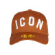 Casquette ICON Marron et Blanche Classe Coton Baseball Fyck CASQUETTES Hip Hop Honour