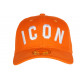 Casquette ICON Orange et Blanche Classe Coton Baseball Fyck CASQUETTES Hip Hop Honour