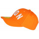 Casquette ICON Orange et Blanche Classe Coton Baseball Fyck CASQUETTES Hip Hop Honour