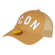 Casquette Filet ICON Marron et Blanche Classe Wyck CASQUETTES Hip Hop Honour