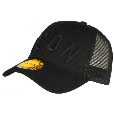 Casquette Filet ICON Noire Tendance et Classe Wyck CASQUETTES Hip Hop Honour