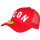 Casquette Filet ICON Rouge et Blanche Classe Wyck CASQUETTES Hip Hop Honour