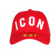 Casquette Filet ICON Rouge et Blanche Classe Wyck CASQUETTES Hip Hop Honour