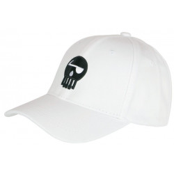 Casquette Piraterie Blanche et Noire Visuel Skull Streetwear Baseball CASQUETTES Piraterie Music