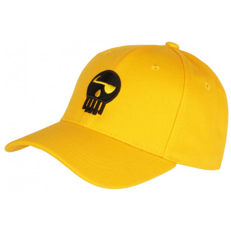 Casquette Piraterie Booba Jaune et Noire Skull Streetwear Baseball CASQUETTES Piraterie Music