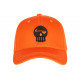 Casquette Piraterie Booba Orange et Noire Skull Streetwear Baseball CASQUETTES Piraterie Music