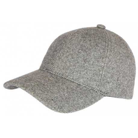 Casquette Baseball Laine Gris Clair Feutre Mode et Tendance Neyva CASQUETTES Nyls Création