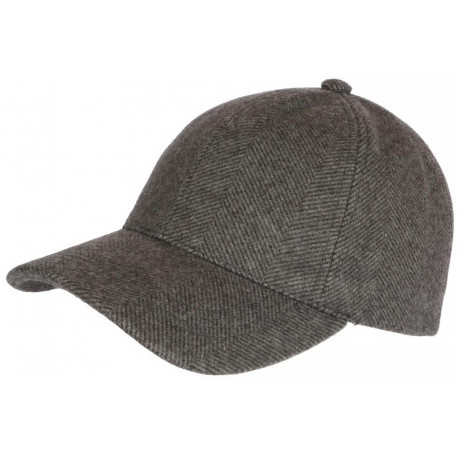 Casquette Baseball Laine Gris Fonce Feutre Mode Classe Neyva CASQUETTES Nyls Création