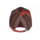 Casquette Laine Rouge Bordeaux a Carreaux Baseball Volga CASQUETTES Nyls Création