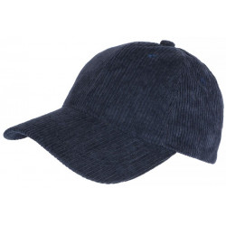 Casquette velours bleu marine cotele Tendance Baseball Sneyson CASQUETTES Nyls Création