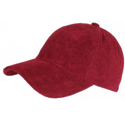 Casquette Velours Rouge cotele Tendance Baseball Sneyson CASQUETTES Nyls Création