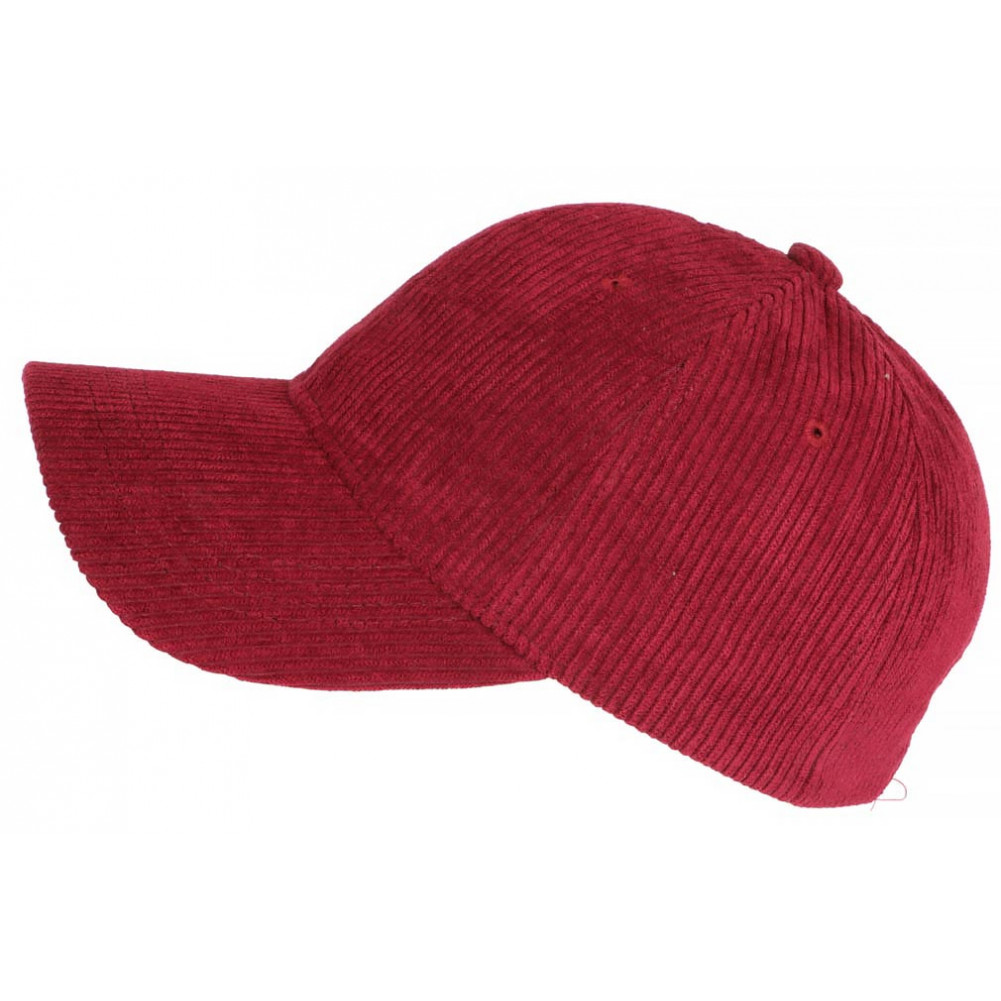 Casquette baseball rouge, casquette velours homme femme livré en 48h!