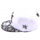 Casquette Snapback NY blanche avec visière imprimée ANCIENNES COLLECTIONS divers