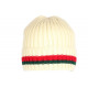 Bonnet Blanc Vert et Rouge Tendance en Laine Doublure Polaire Luzzi BONNETS Nyls Création