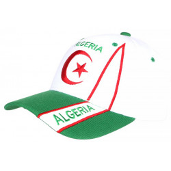 Casquette Algerie Blanche et Verte Drapeau Algerien Baseball CASQUETTES Nyls Création