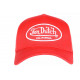 Casquette Von Dutch Corail et Blanche Baseball Custom Lof CASQUETTES VON DUTCH