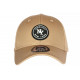 Casquette NY Beige Ecusson Noir Classe Baseball Major CASQUETTES Hip Hop Honour