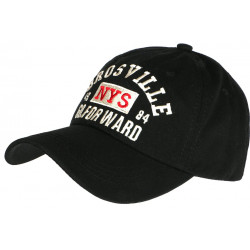 Casquette Brosville Noire et Blanche NY Vintage Baseball CASQUETTES Nyls Création