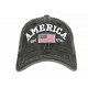 Casquette America Grise Drapeau USA Vintage Baseball CASQUETTES Nyls Création