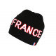 Bonnet France Bleu Blanc Rouge Tricolore en Laine Noire Tendance BONNETS Nyls Création