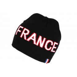 Bonnet France Bleu Blanc Rouge Tricolore en Laine Noire Tendance BONNETS Nyls Création